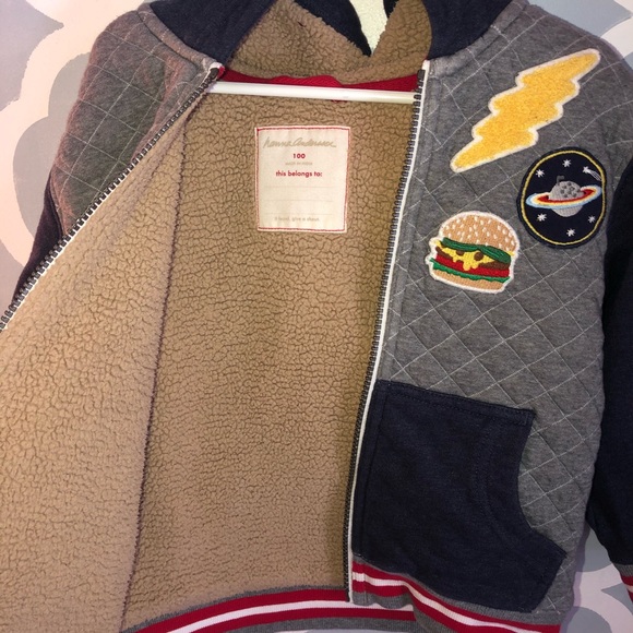 Boys Hanna Andersson Sherpa lined Hoodie - Picture 3 of 5